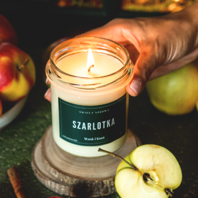 Szarlotka świeca sojowa
