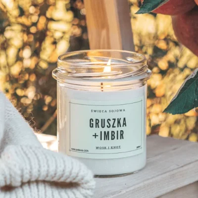 Gruszka Imbir świeca sojowa