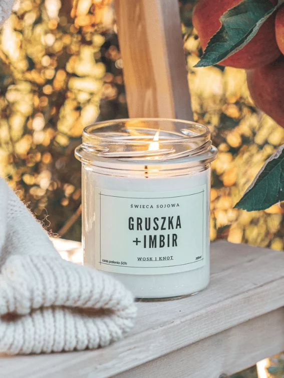 Gruszka Imbir świeca sojowa