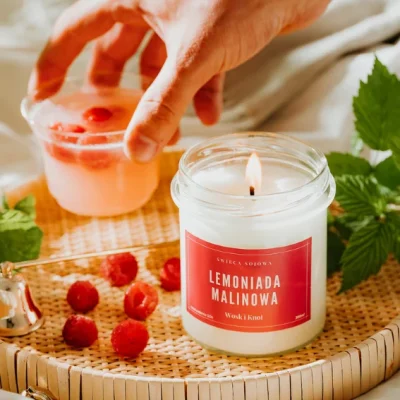 Lemoniada Malinowa świeca sojowa