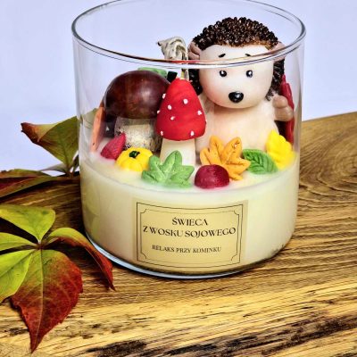 Jeżyk na Jesień - świeca sojowa (600ml)