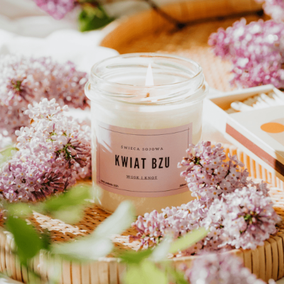 Kwiat Bzu świeca sojowa