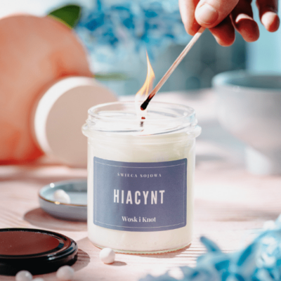 Hiacynt świeca sojowa