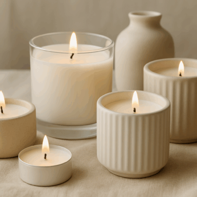 Bezzapachowe Świece sojowe