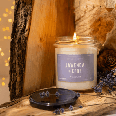 Lawenda & Cedr świeca sojowa