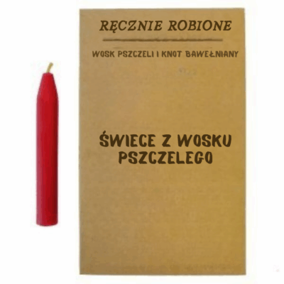 Świeca intencyjna - czerwona (4szt.)