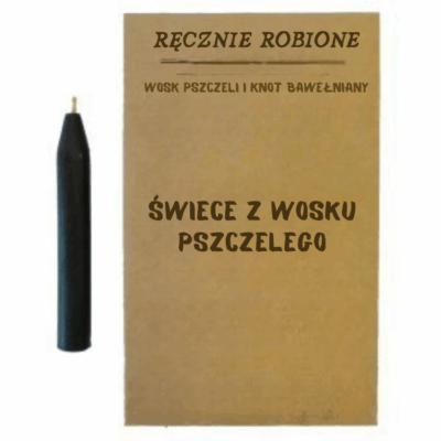 Świeca intencyjna - czarna (4szt.)