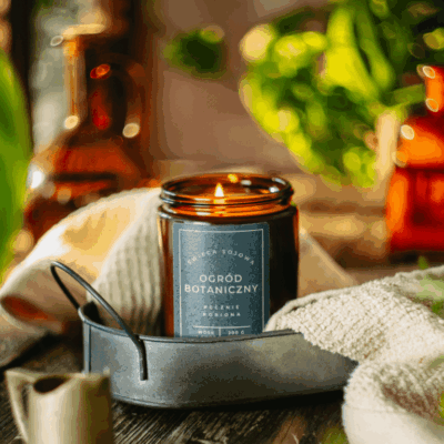 Ogród Botaniczny świeca sojowa