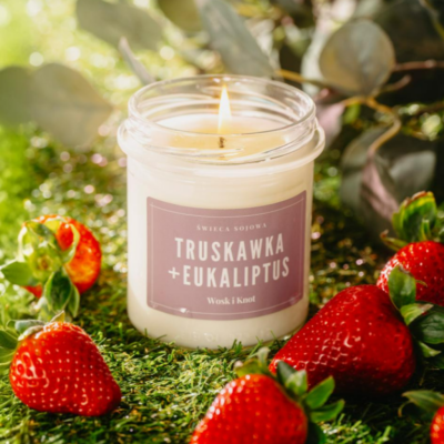 Truskawka & Eukaliptus świeca sojowa