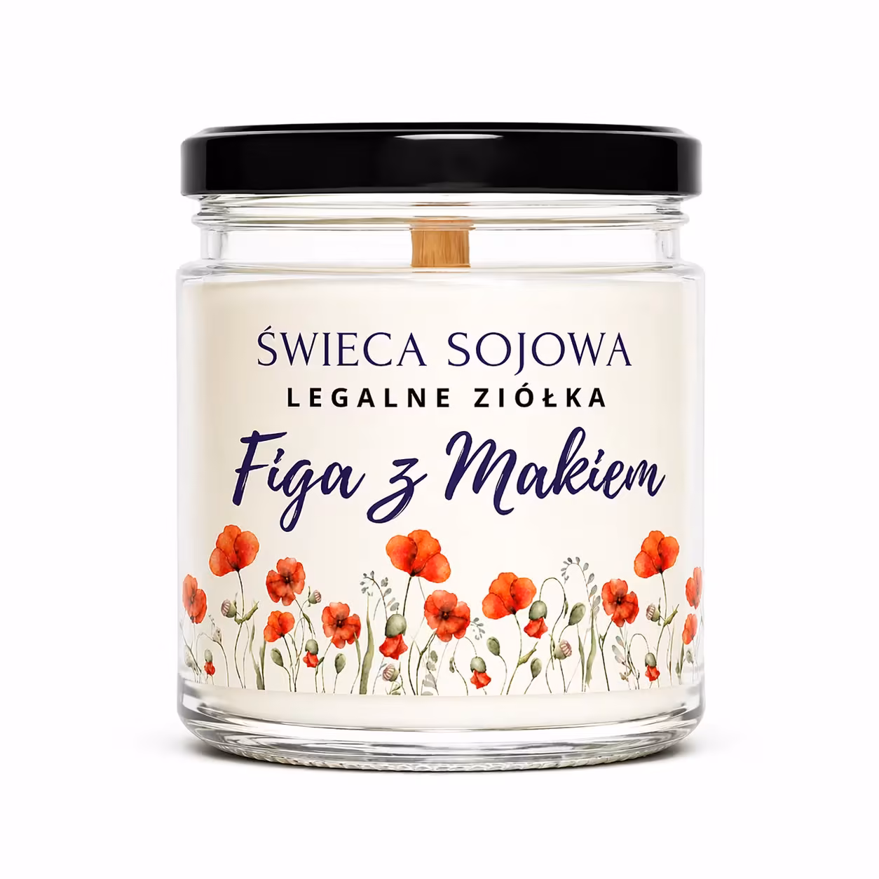 Figa z Makiem świeca sojowa - obrazek 3